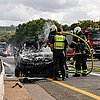 FW-MK: PKW Brand auf der Autobahn sorgt für Lange Staus