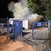 FW-DO: Bürocontainer brennt nieder