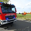 FW Sonsbeck: Gemeldeter PKW-Brand nach Verkehrsunfall
