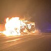 FW-GE: LKW-Brand auf der A2 bei Gelsenkirchen