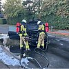 FW Rheurdt: PKW brennt im Motorraum