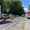 FW Dinslaken: Verkehrsunfall mit umgestürztem PKW