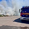 FW Hagen: Erneuter Brand in Kompostierungsanlage - Feuerwehr im Großeinsatz