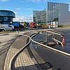 FW Bergheim: FOLGEMELDUNG: Großbrand in Paffendorf unter Kontrolle - Umfangreiche Nachlöscharbeiten dauern an
