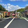 FW-GL: Brennender LKW auf der BAB 4 - Einsatz in Fahrtrichtung Köln