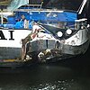 FW-DO: Frachtschiff nach Kollision mit Spundwand beschädigt