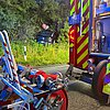 FW-DT: Verkehrsunfall auf dem Nordring - Feuerwehr sichert Unfallstelle