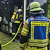 FW Königswinter: Schwelbrand in Bus verursacht hohen Sachschaden
