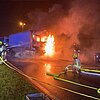 FW-BOT: FW-BOT: Einsatz an Tankstelle -LKW in Vollbrand
