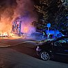 FW-DT: Sprinter und Sperrmüll in Vollbrand