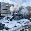 FW-SG: Rauchsäule weist Einsatzkräften den Weg, PKW-Brand auf der BAB 46 glimpflich ausgegangen