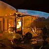 FW-WRN: Brand eines Gartenhauses drohte auf Wohnhaus überzugreifen