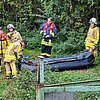 FW Grevenbroich: Erneuter Todesfall an der Erft bei Grevenbroich - Feuerwehr birgt unbekannten Leichnam aus dem "Flutgraben" - Polizei ermittelt