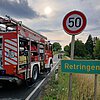 FW-AR: PKW nach Unfall in Vollbrand