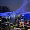FW-Lohmar: Garagenbrand forderte die Feuerwehr Lohmar am frühen Freitagabend