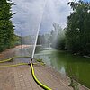 FW-BO: Technischer Betrieb der Stadt Bochum und Feuerwehr Bochum verhindern Fischsterben in Regenrückhaltebecken