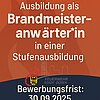 FW Düren: Direkt nach der Schulbank zur Feuerwehr - Stadt Düren startet neue Stufenausbildung für Brandmeisteranwärter*innen - Bewerbungsfrist 30.September